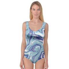 Blue Vivid Marble Pattern Princess Tank Leotard  by goljakoff