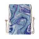 Blue Vivid Marble Pattern Drawstring Bag (Small) View1