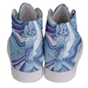 Blue Vivid Marble Pattern Men s Hi-Top Skate Sneakers View4