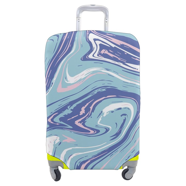 Blue Vivid Marble Pattern Luggage Cover (Medium)