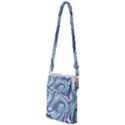 Blue Vivid Marble Pattern Multi Function Travel Bag View1