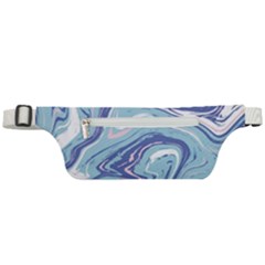 Blue Vivid Marble Pattern Active Waist Bag by goljakoff