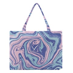 Blue Vivid Marble Pattern 10 Medium Tote Bag by goljakoff