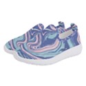 Blue Vivid Marble Pattern 10 Women s Slip On Sneakers View2