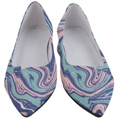 Blue Vivid Marble Pattern 10 Women s Block Heels  by goljakoff