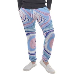 Rose And Blue Vivid Marble Pattern 11 Men s Jogger Sweatpants by goljakoff