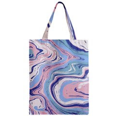 Rose And Blue Vivid Marble Pattern 11 Zipper Classic Tote Bag by goljakoff