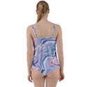 Rose and blue Vivid Marble Pattern 11 Twist Front Tankini Set View2