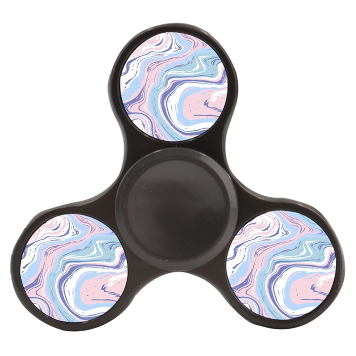 Rose and blue Vivid Marble Pattern 11 Finger Spinner