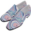 Rose and blue Vivid Marble Pattern 11 Women Slip On Heel Loafers View2