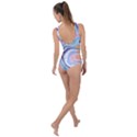 Rose and blue Vivid Marble Pattern 11 Side Cut Out Swimsuit View2