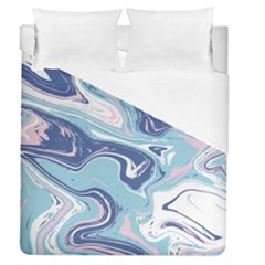 Blue Vivid Marble Pattern 12 Duvet Cover (queen Size) by goljakoff