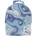 Blue Vivid Marble Pattern 12 Mini Full Print Backpack View1