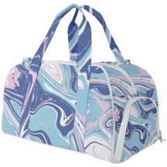 Blue Vivid Marble Pattern 12 Burner Gym Duffel Bag by goljakoff