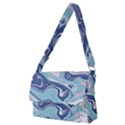 Blue Vivid Marble Pattern 12 Full Print Messenger Bag (M) View1