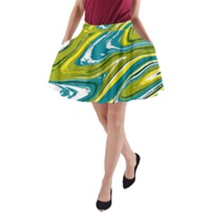 Vector Vivid Marble Pattern 13 A-line Pocket Skirt by goljakoff