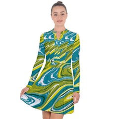 Vector Vivid Marble Pattern 13 Long Sleeve Panel Dress by goljakoff