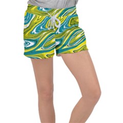 Vector Vivid Marble Pattern 13 Velour Lounge Shorts by goljakoff