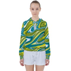 Vector Vivid Marble Pattern 13 Women s Tie Up Sweat by goljakoff