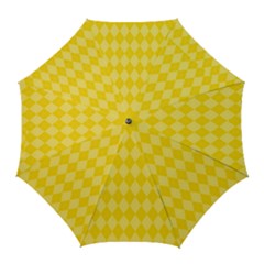 Yellow Diamonds Golf Umbrella by ArtsyWishy