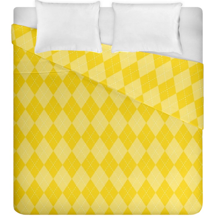 Yellow Diamonds Duvet Cover Double Side (King Size)