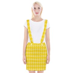 Yellow Diamonds Braces Suspender Skirt by ArtsyWishy