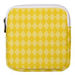 Yellow Diamonds Mini Square Pouch by ArtsyWishy