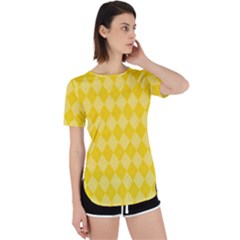 Yellow Diamonds Perpetual Short Sleeve T-shirt by ArtsyWishy