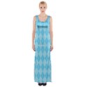 Baby Blue Design Thigh Split Maxi Dress View1