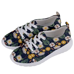 Flower Grey Pattern Floral Women s Lightweight Sports Shoes