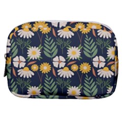 Flower Grey Pattern Floral Make Up Pouch (small)