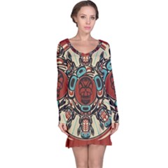 Grateful-dead-pacific-northwest-cover Long Sleeve Nightdress by Sapixe