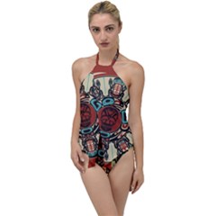 Grateful-dead-pacific-northwest-cover Go With The Flow One Piece Swimsuit by Sapixe