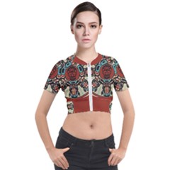 Grateful-dead-pacific-northwest-cover Short Sleeve Cropped Jacket by Sapixe