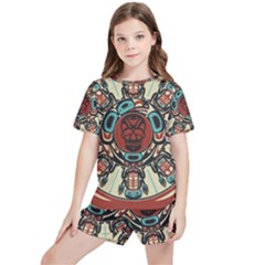 Grateful-dead-pacific-northwest-cover Kids  Tee And Sports Shorts Set