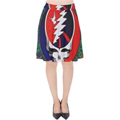 Grateful Dead - Velvet High Waist Skirt by Sapixe