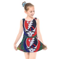 Grateful Dead - Kids  Skater Dress Swimsuit by Sapixe