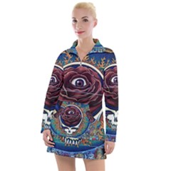 Grateful-dead-ahead-of-their-time Women s Long Sleeve Casual Dress by Sapixe