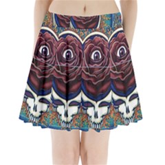 Grateful-dead-ahead-of-their-time Pleated Mini Skirt by Sapixe