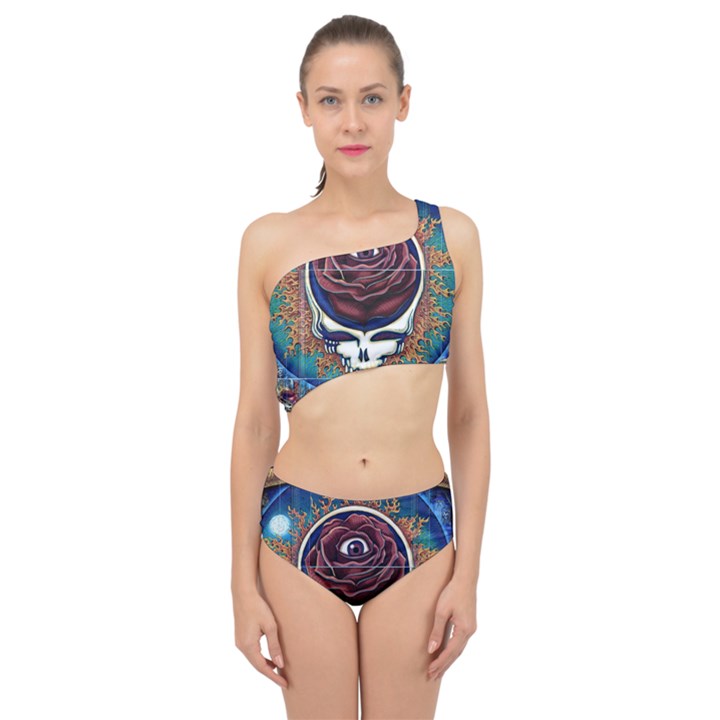 Grateful-dead-ahead-of-their-time Spliced Up Two Piece Swimsuit