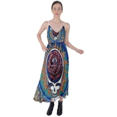 Grateful-dead-ahead-of-their-time Tie Back Maxi Dress by Sapixe