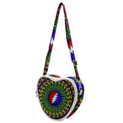 Grateful Dead Heart Shoulder Bag by Sapixe