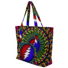 Grateful Dead Zip Up Canvas Bag by Sapixe