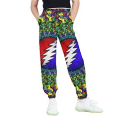 Grateful Dead Kids  Elastic Waist Pants by Sapixe