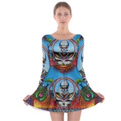 Grateful Dead Wallpapers Long Sleeve Skater Dress