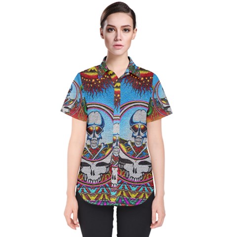 Grateful Dead Wallpapers Women s Short Sleeve Shirt by Sapixe