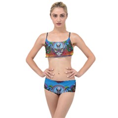 Grateful Dead Wallpapers Layered Top Bikini Set