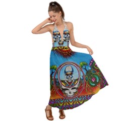 Grateful Dead Wallpapers Backless Maxi Beach Dress