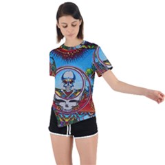 Grateful Dead Wallpapers Asymmetrical Short Sleeve Sports Tee