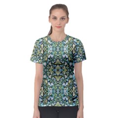 Stones Ornament Mosaic Print Pattern Women s Sport Mesh Tee